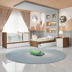 Berço Multifuncional Americano Cléo Amadeirado Carolina Baby