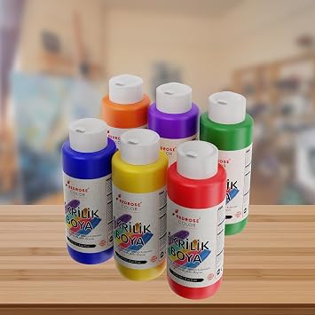 Red Rose Ara Renkler Akrilik Boya 6'lı Set 6x120 ml