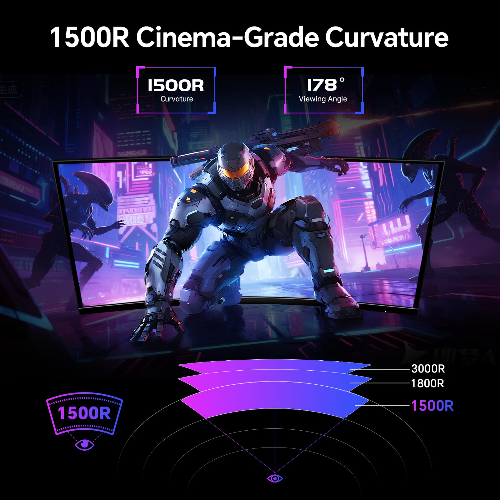 KTC 34 Zoll UWQHD 3440x1440 180Hz Gaming Monitor, 21:9 VA Panel 1500R, 1ms MPRT, HDR 10, Adaptive Sync