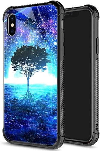 Miniatura 15 de funda para iPhone X/XS, vidrio templado 9H, diseños para niñas y mujeres, de silicona suave TPU, resistente a los golpes, de 5.8 pulgadas, Girasoles