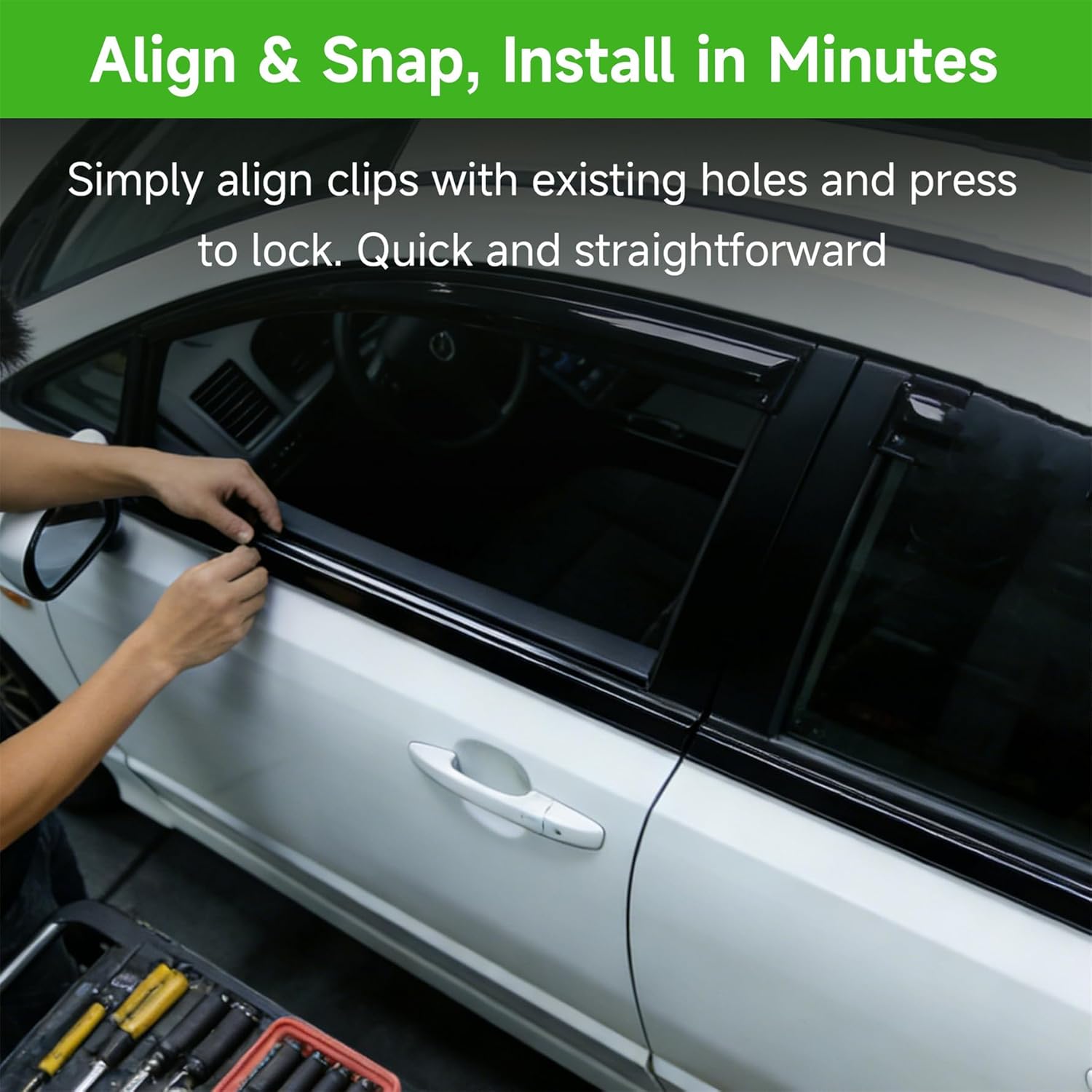 Outside Window Weatherstrip Moulding Trim Seal Belt Replacement for 2006-2008 RAV4