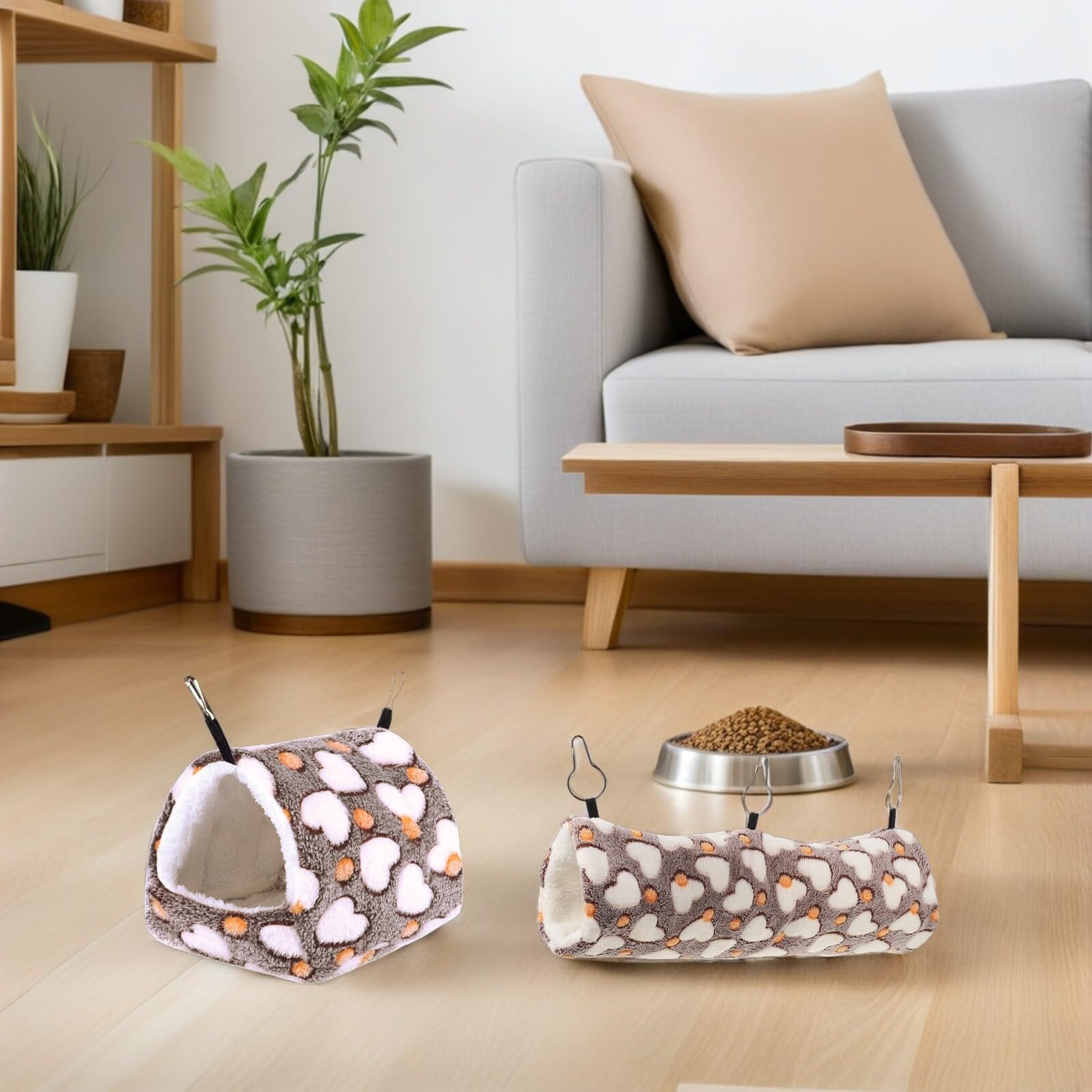 Toddmomy 3pezzi Cuccia per Criceti in Nido per Piccoli Animali Tunnel per Topi Amaca per Ratti Accessori per Gabbie per Criceti e Furetti