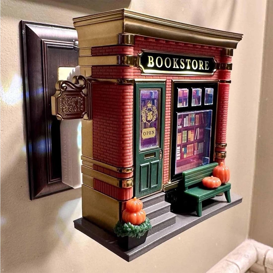 Wallflowers Plug In Bookstore WallFlower Projector Nightlight – 3D Mini ...