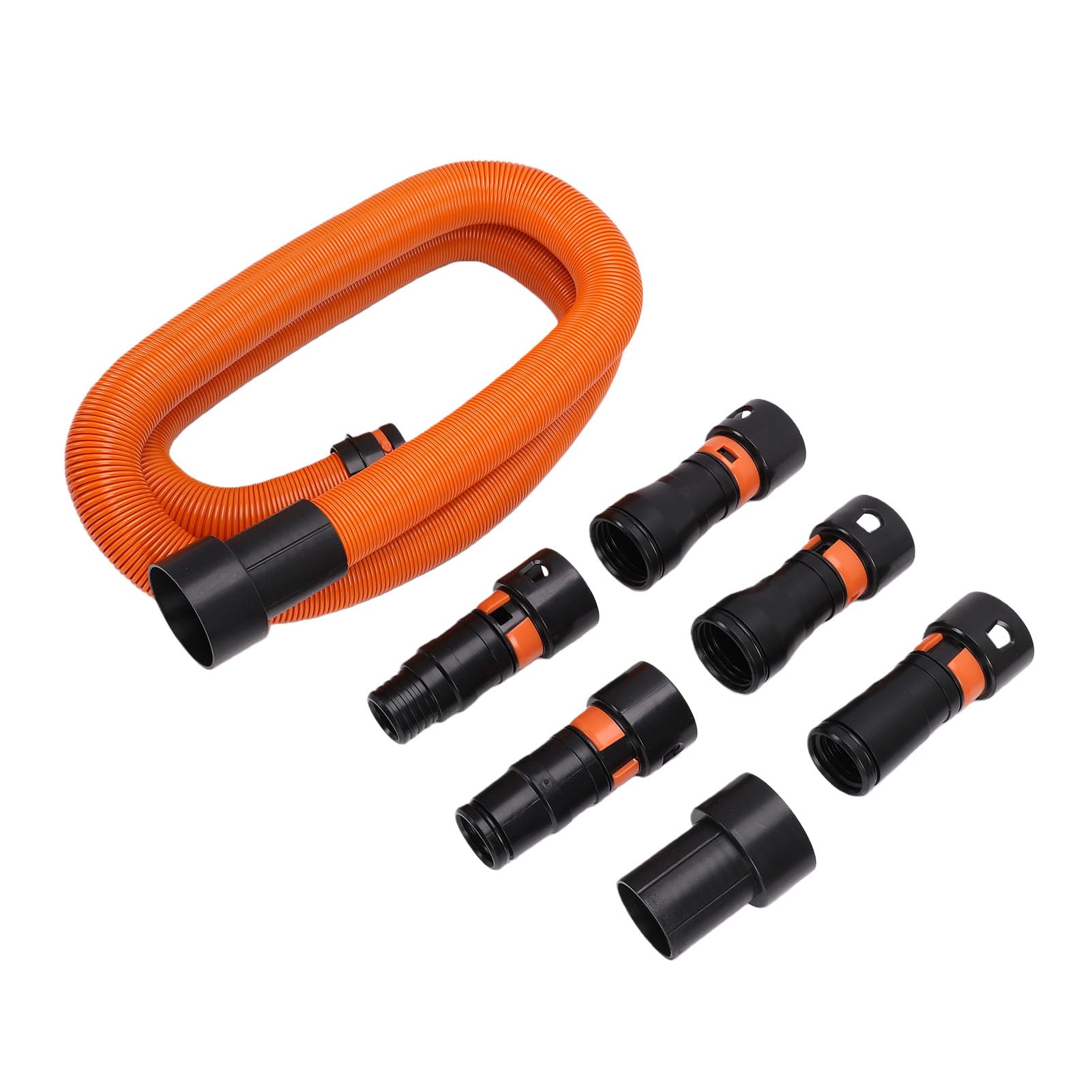 Annadue Tubo Aspirazione Polvere Estensibile 2,8-10,2ft con 6 Adattatori | Kit tubo per elettroutensile, tubo per aspirazione anti-intasamento con valvola rotante, per utensili per la lavorazione