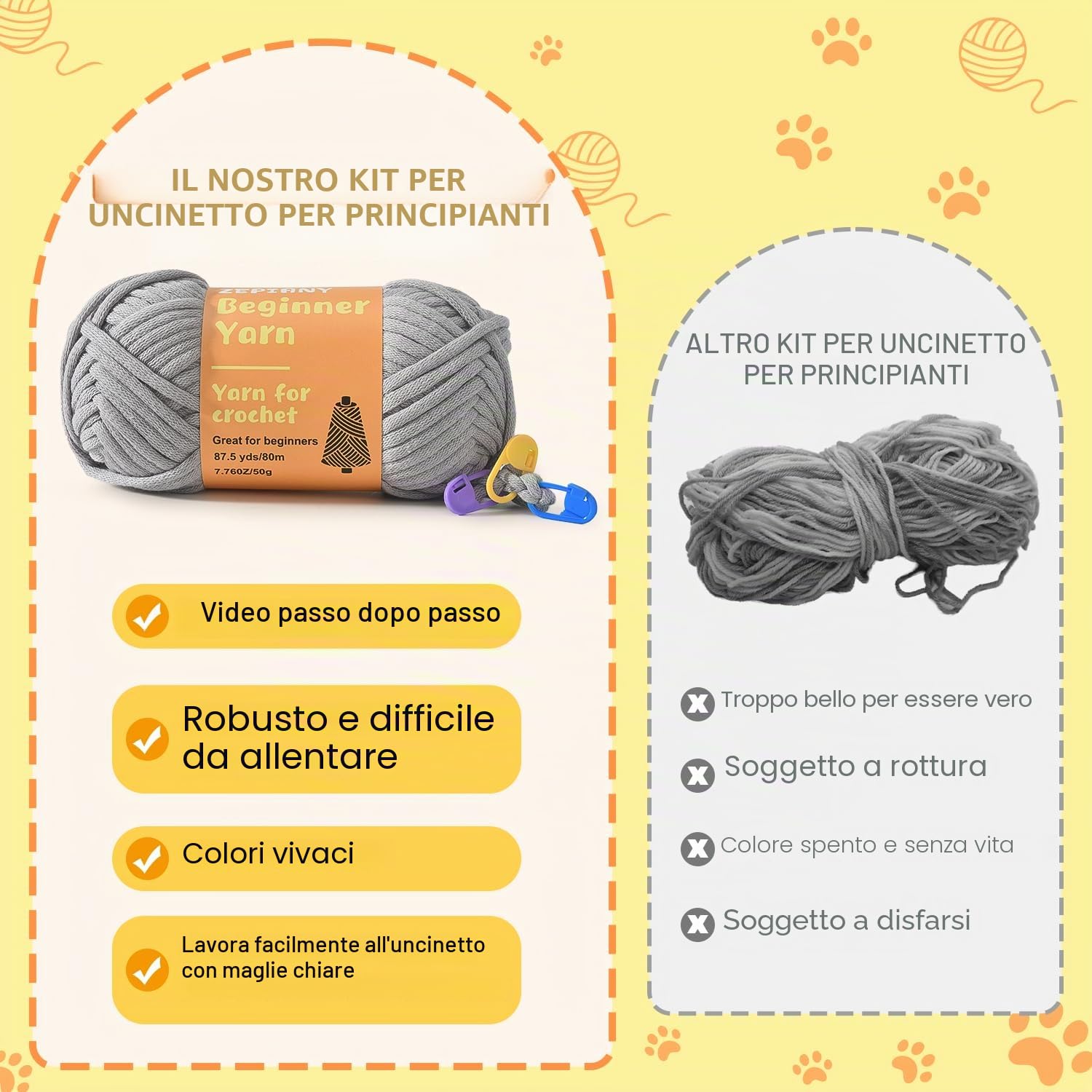 Kit Uncinetto Principianti TranquilHome Three Little Kittens Adulti Imparare Uncinetto Include Video Tutorial Italiano Amigurumi