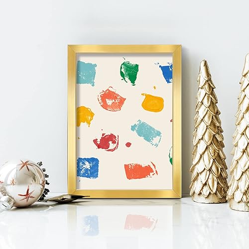 Miniatura 5 de Annecy Portarretratos dorado de 5 x 7 pulgadas (1 unidad), marco de fotos de 5 x 7 pulgadas para decoración de pared o escritorio, estilo clásico