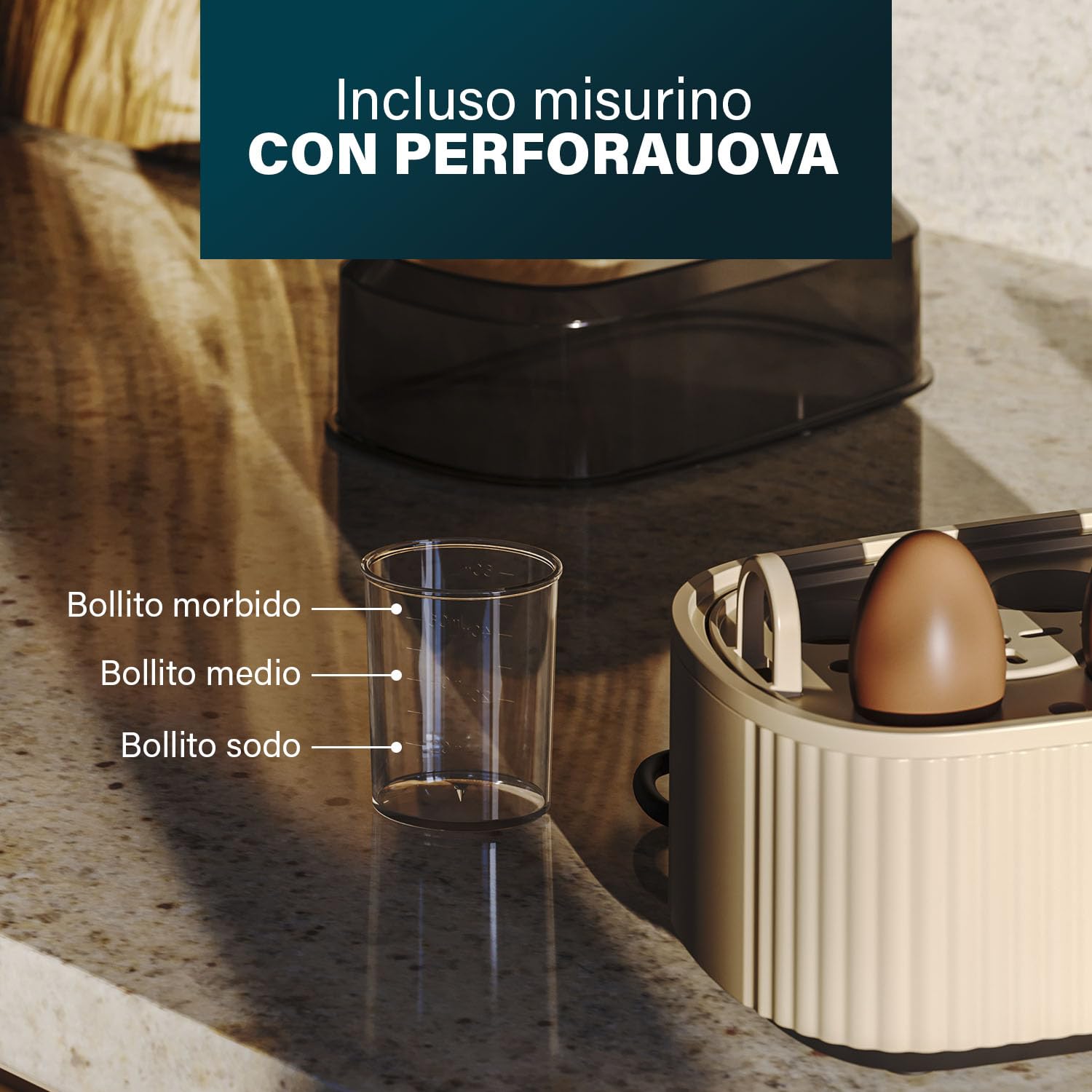 Princess Cuociuova, Capacità 6 Uova, 300W, Misurino per Uova Sode/Morbide, Spegnimento Automatico, BPA Free, Coperchio con Vapore, Vassoio Removibile, Facile da Pulire, 262047