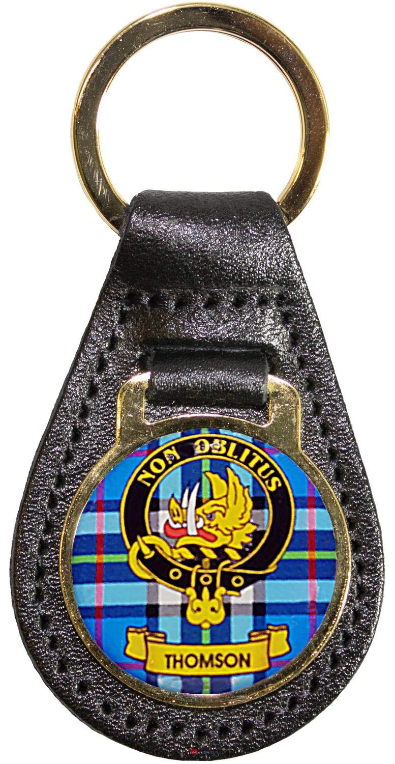I Luv Ltd Thomson Leather Key Fob Scottish Clan Crest Scottish Made