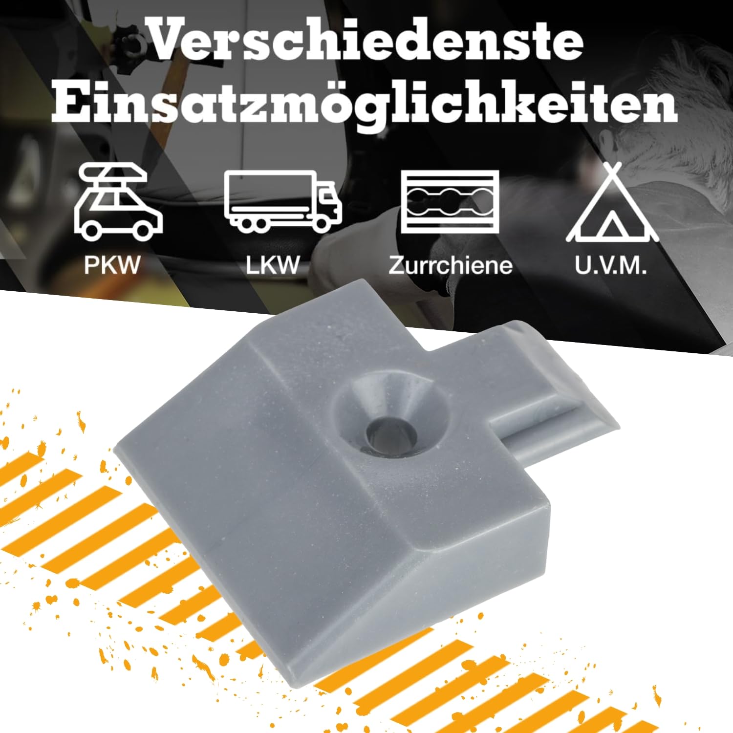Endkappen Für Airlineschiene 10x Endkappen Endfittinge Einsteckkappe Für Airlineschiene Halbrund, Grau, Kunststoff Airline- Schienen Fitting Airlineschiene Endkappe