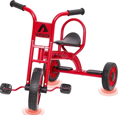 Triciclos para niños preescolares para niños de 5 a 7 años, triciclo de pedal duradero para niños y niñas, marco de metal resistente, neumáticos de