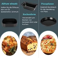 GEYUEYA Home 16 részes BPA-mentes airfryer kiegészítő készlet - Kompatibilis Philips XL/XXL, COSORI, Cecotec, Ninja, Princess, Tefal forróle 4