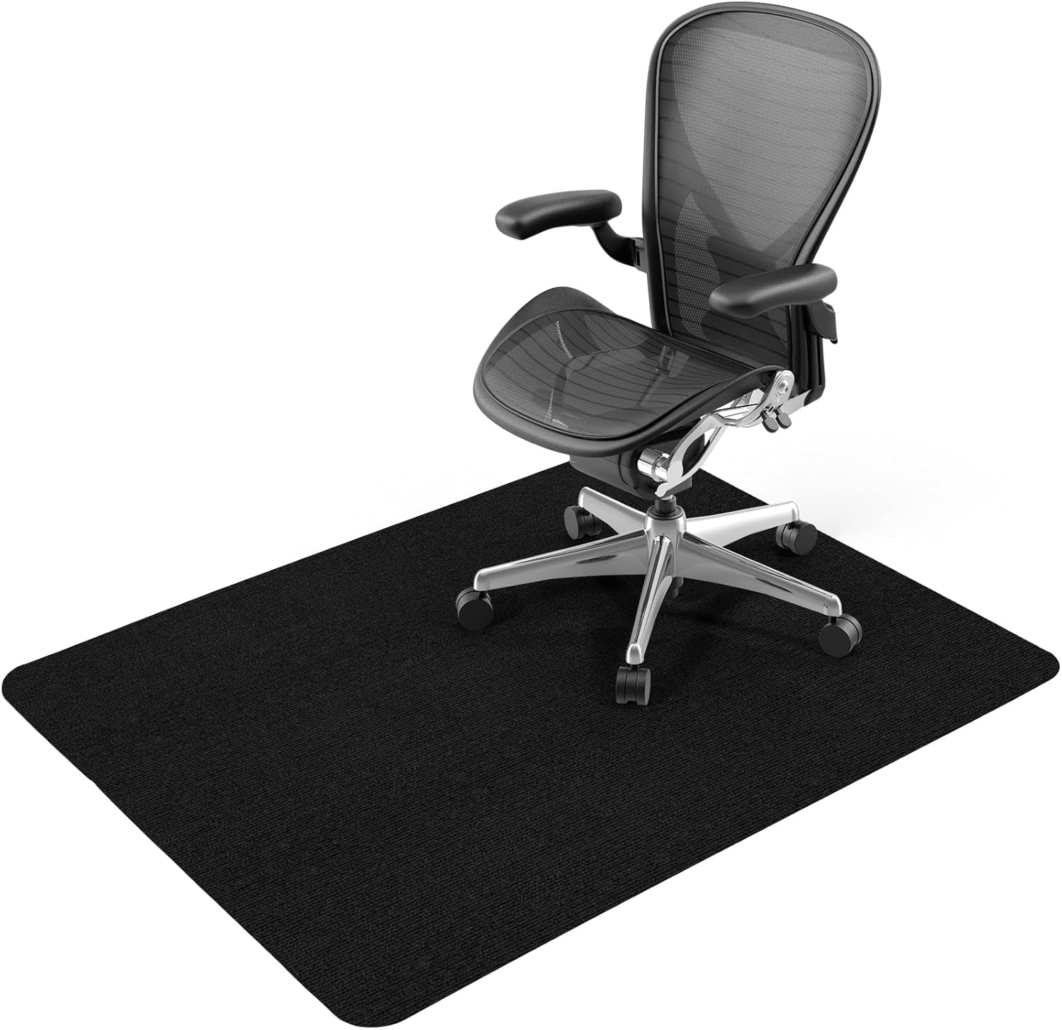 Office Chair Mat for Hardwood & Tile Floor, Computer Gaming Rolling Chair Mat, Under Desk Low-Pile Rug, Large Anti-Slip Floor Protector Rug, Easy to Clean,Black(48"*36") : Office Products