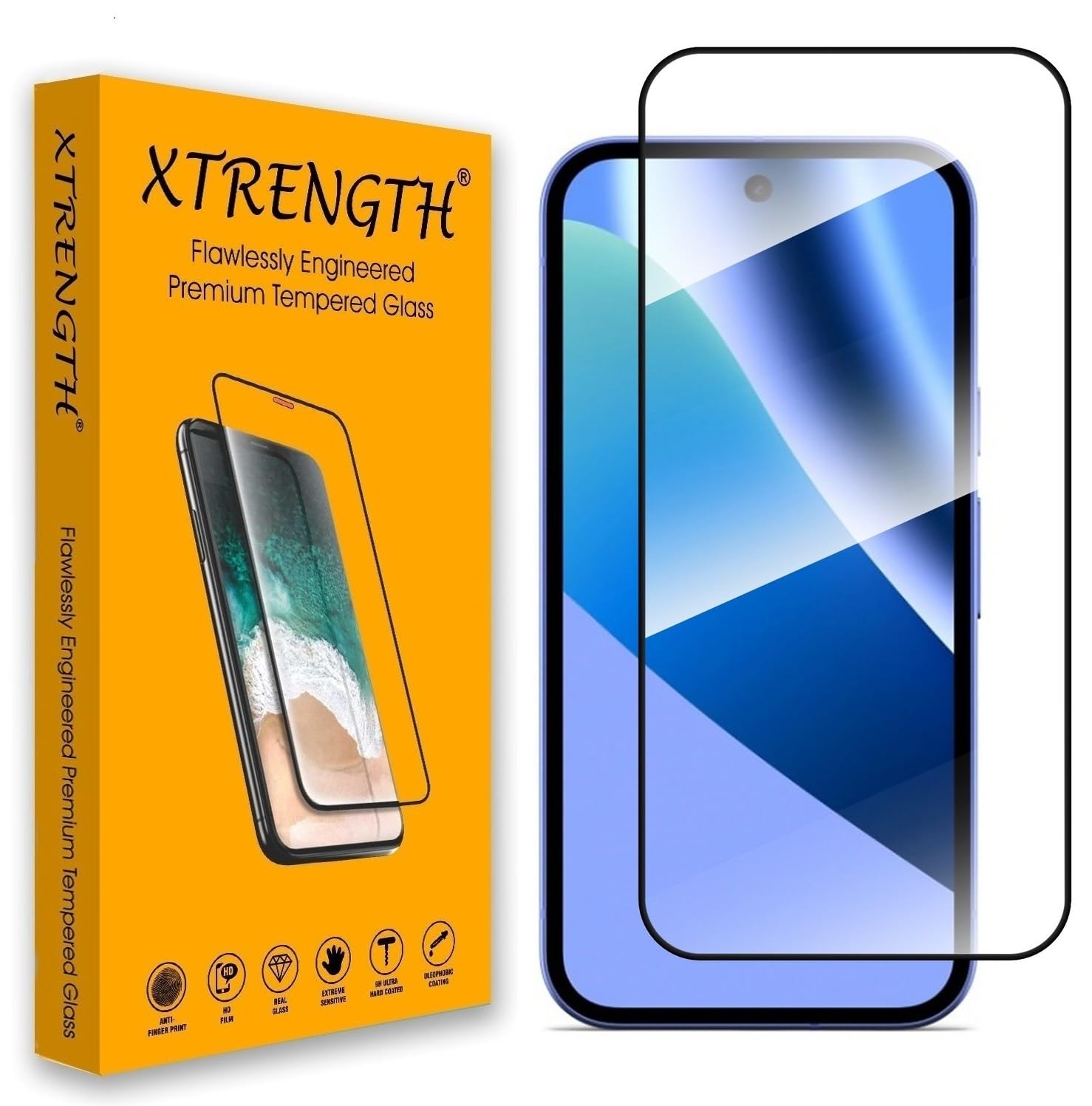XTRENGTH Advanced HD+ Tempered Glass Gorilla Screen Protector Designed for Google Pixel 10A - Full Screen Coverage with Easy Installation Kit (Anti-Scratch)