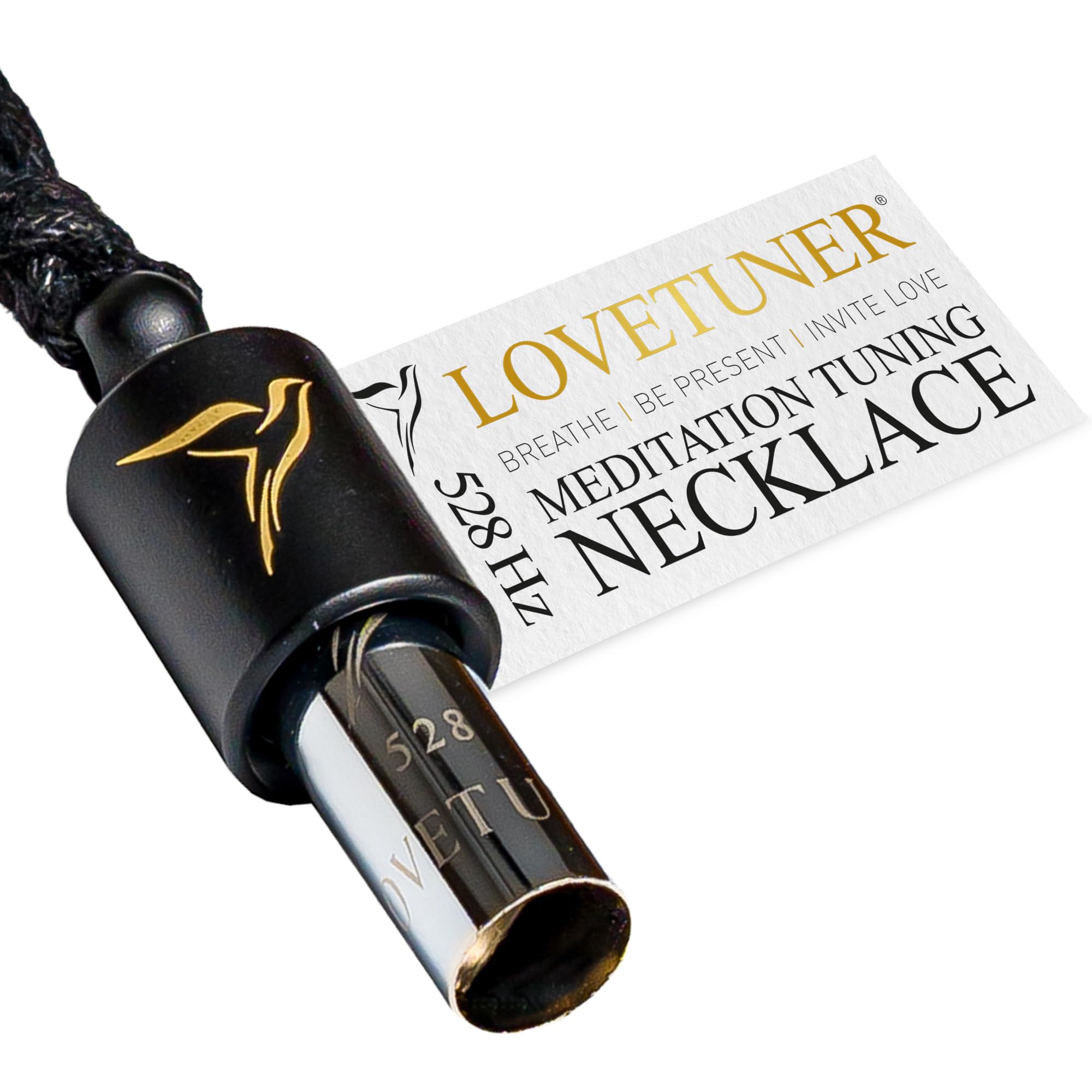 LOVETUNER 528Hz Breathing Necklace for Stress Relief, Mindfulness &amp; Meditation | Sound Healing Whistle for Anxiety, Focus, Calm &amp; Relaxation | Emotional Wellness, Inner Peace &amp; Balance Necklace