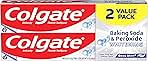 Colgate Baking Soda & Peroxide Toothpaste - Whitens Teeth, Fights Cavities & Removes Stains, Brisk Mint, 6 Ounce (Pack of 2)