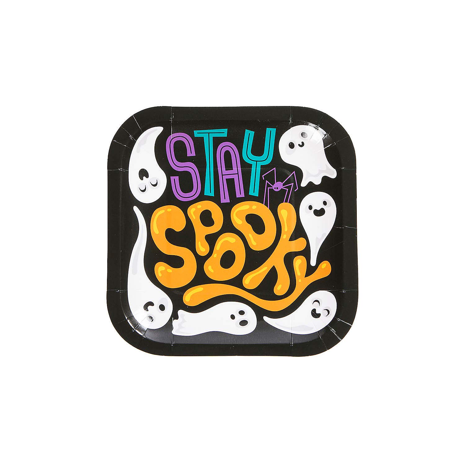 Fun Express - Goofy Ghouls Dessert Plates (8pc) for Halloween - Party Supplies - Print Tableware - Print Plates & Bowls - Halloween - 8 Pieces