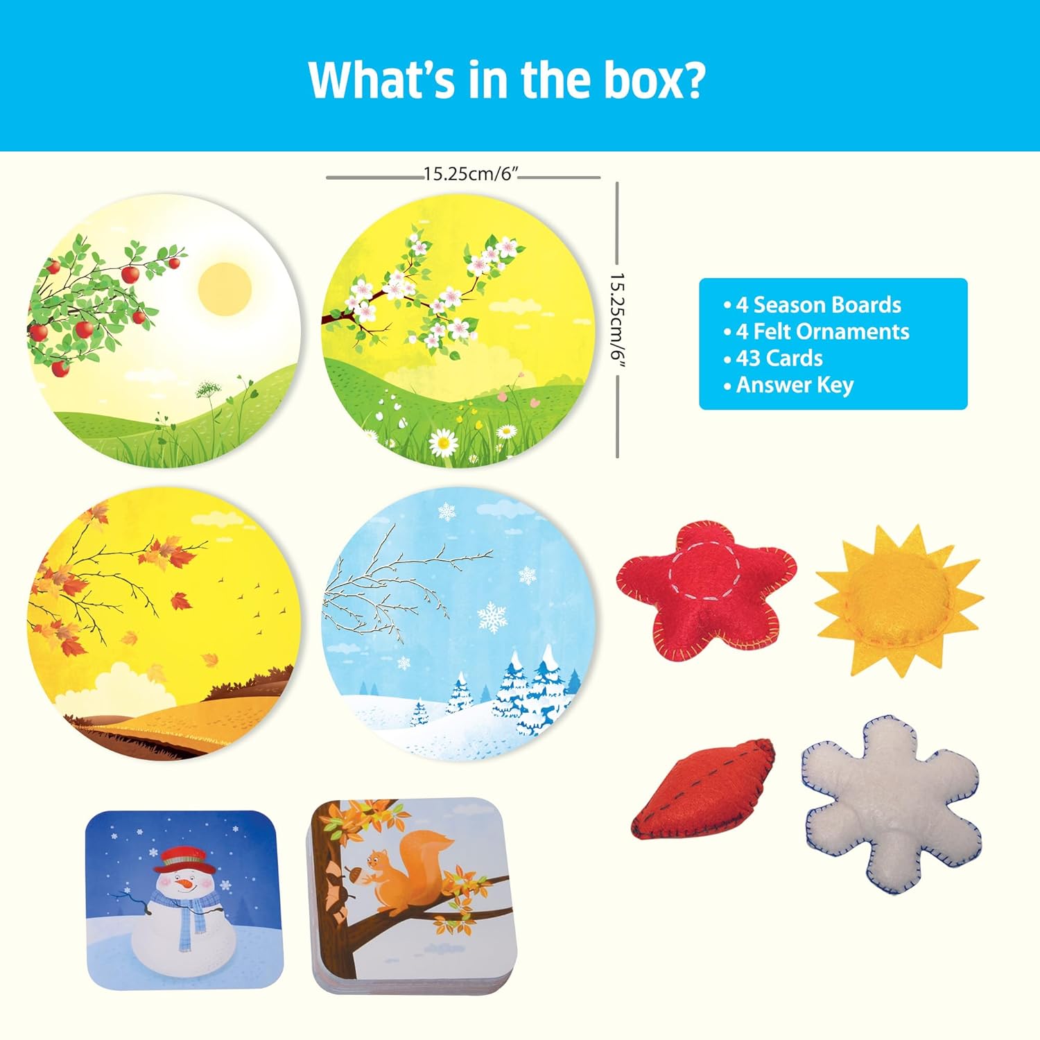 Chalk and Chuckles Season Wise Board Game – Early Learning Preschool Educational Toy for Kids Ages 3-6 | Learn About Seasons, Sorting & Weather | STEM Activity for Boys & Girls