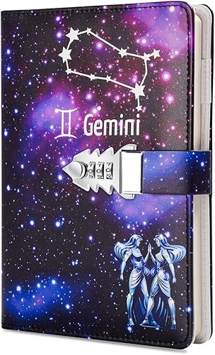 Diario A5 con contraseña creativa con cerradura, diario de piel sintética con contraseña de cerradura Diario