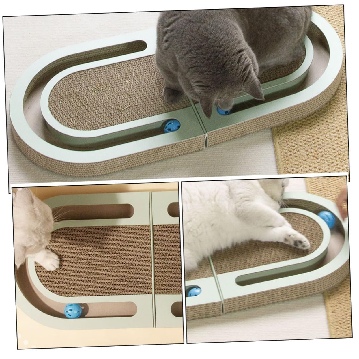 YARNOW Rascador para Gatos de Cartón Ondulado Plegable Bola para Desestresar Hogar
