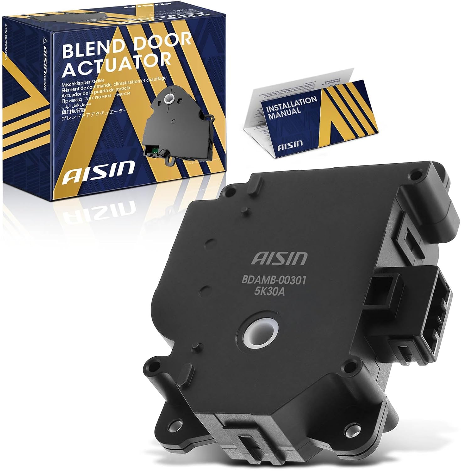 AISIN AFTERMARKET BDAMB-00301 Main HVAC Heater Blend Door Actuator - Compatible with Mazda CX-9 2007-2015 - Temperature Control Actuator