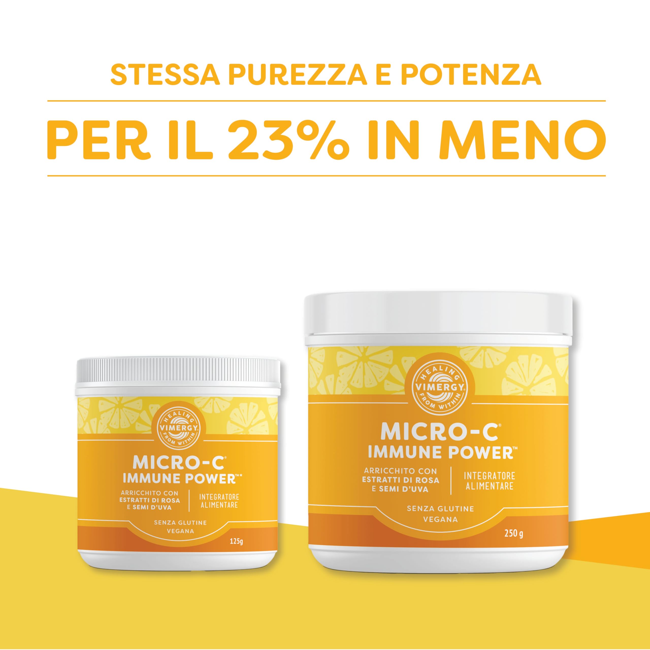 Vimergy Micro-C Immune Power*, 139 Dosi – Vitamina C 1000 mg – Acido Ascorbico Delicato – Vitamina C Polvere Tamponata – Sistema Nervoso - Ossa e Cartilagine – Senza Glutine – Vegano (250 g)