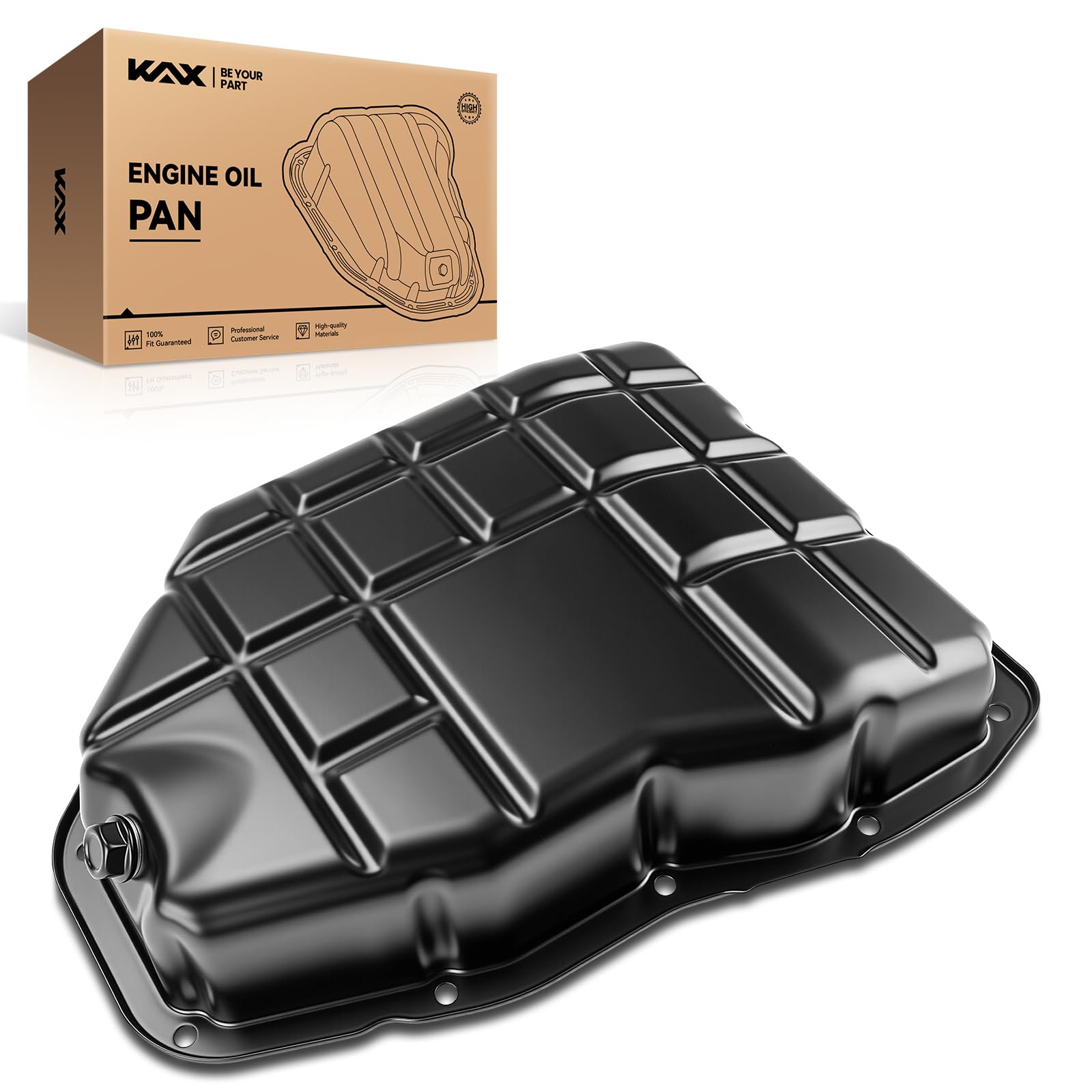 KAX 264-606 Engine Oil Pan Fit for Hyundai Sonata; Hyundai Azera 2006-2008, Kia Sedona 2006-2009, Hyundai Santa Fe 2007, Hyundai Entourage 2007-2008, Hyundai Veracruz 2007-2009, Gasket not included