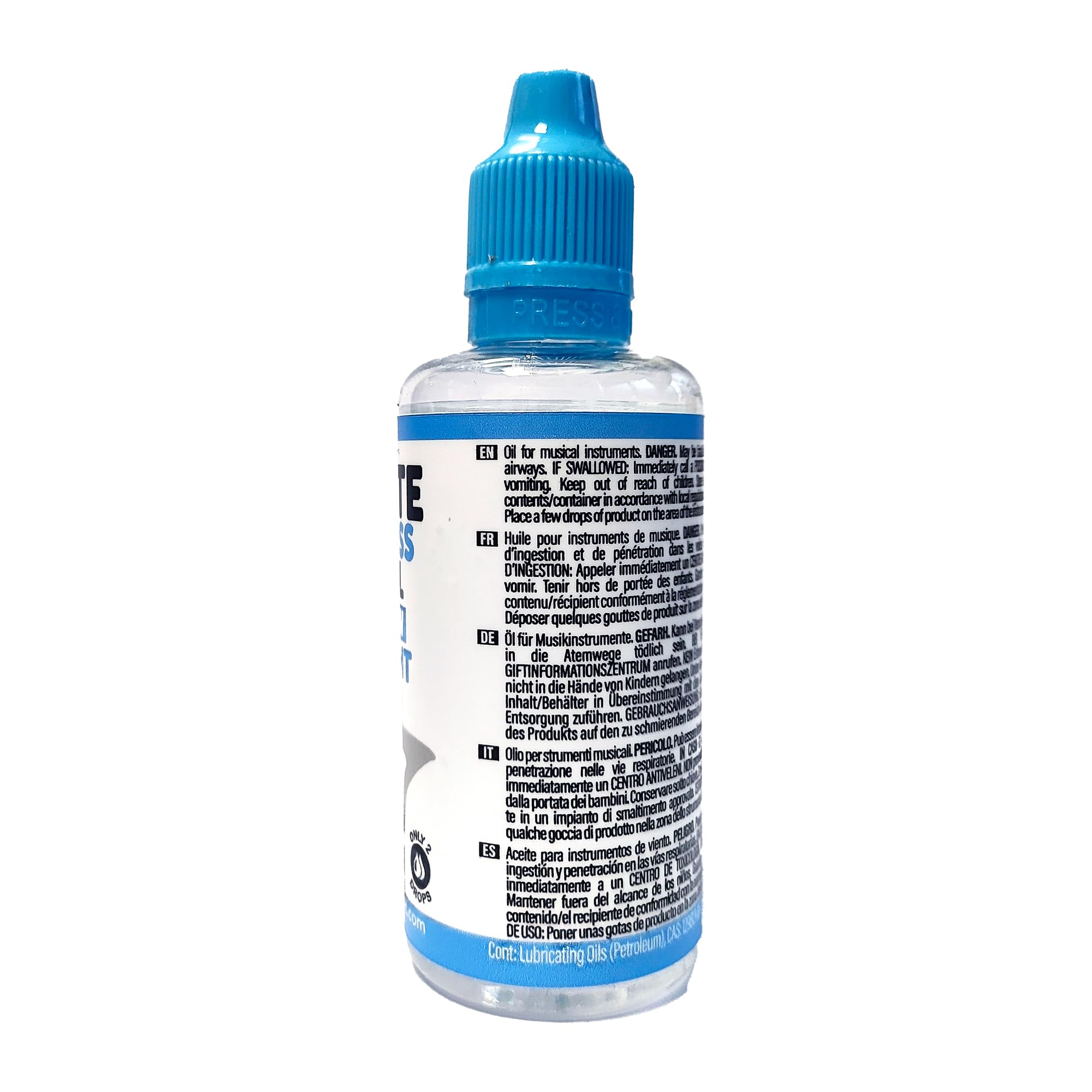 Elite Brass Oil New Light Huile pour instruments de musique à vent 60 ml : trompette, trombone, fliscorne, trompe, tuba, etc