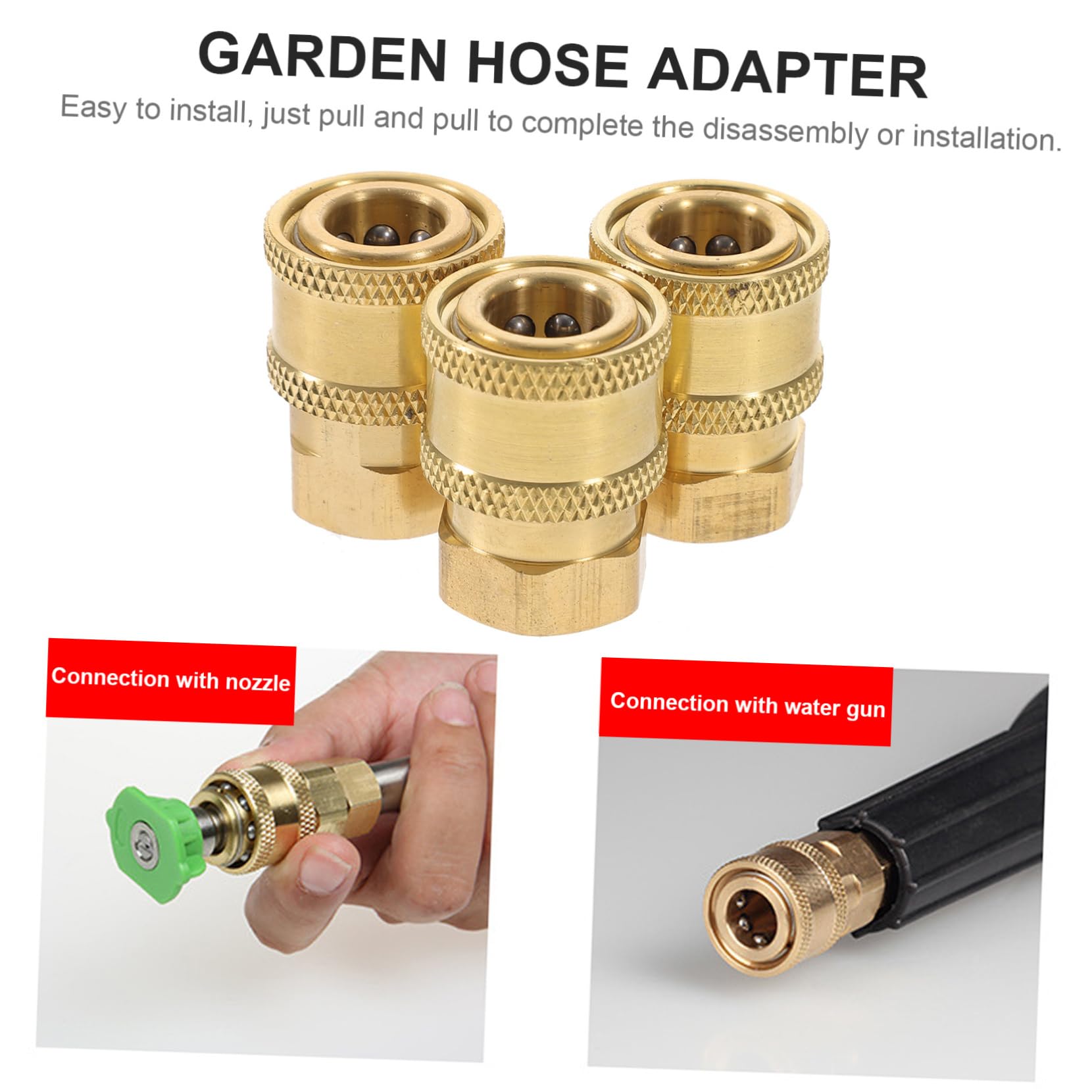 Adaptadores de grifo flexibles de rosca de hierro macho Juego de accesorios de conector de manguera, conectores de línea de aire Conectores rápidos de conexión de manguera Acoplador de aire y juego de