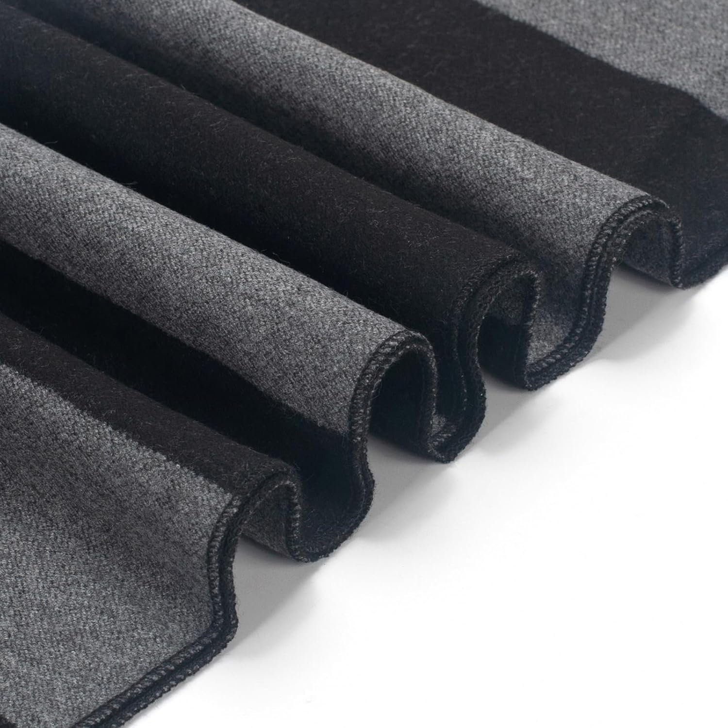 Black and Gray Striped Men's Scarf for Winter Halloween Costume Accessories for Men Women - Image 5