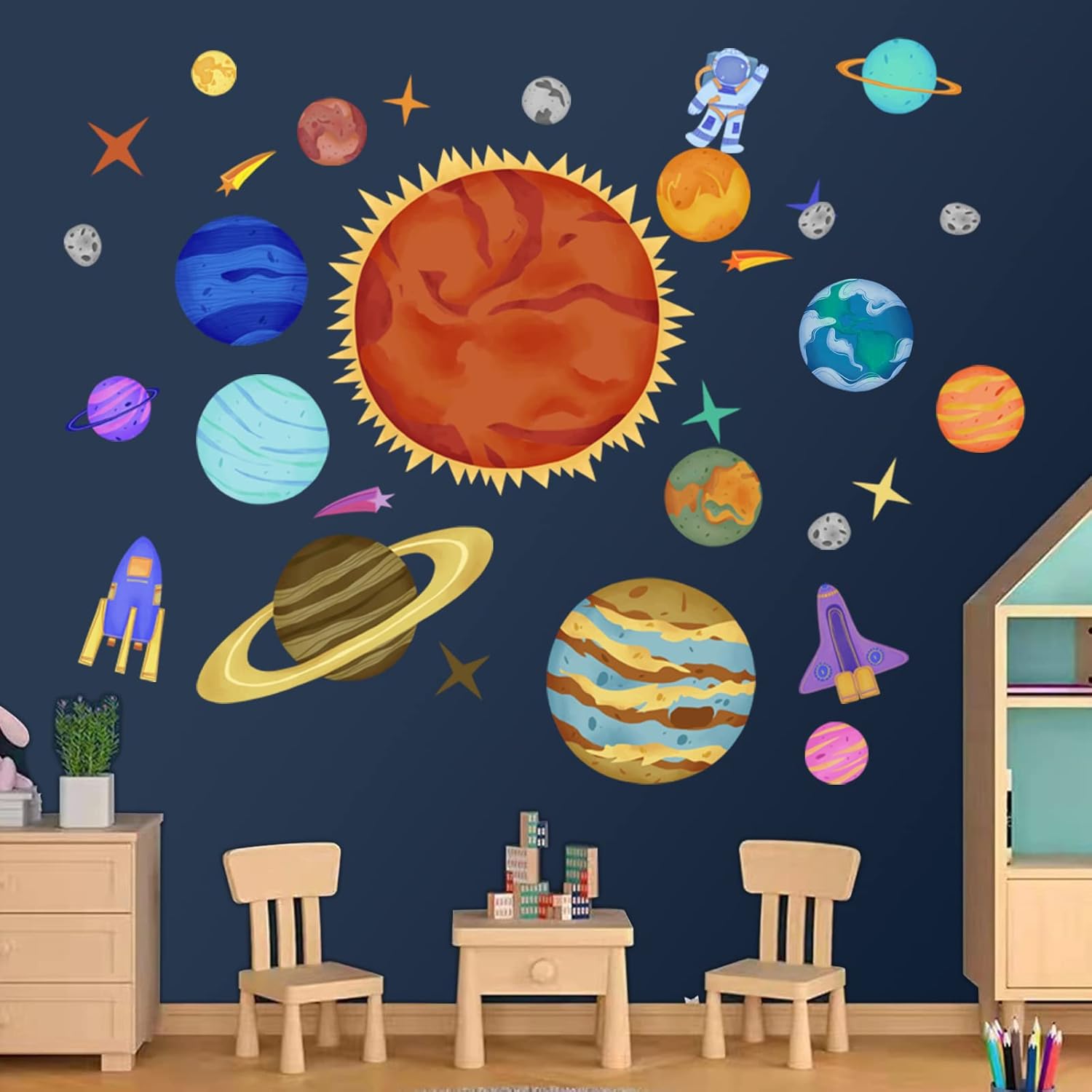in Space Wall Stickers, Solar System Wall Decals