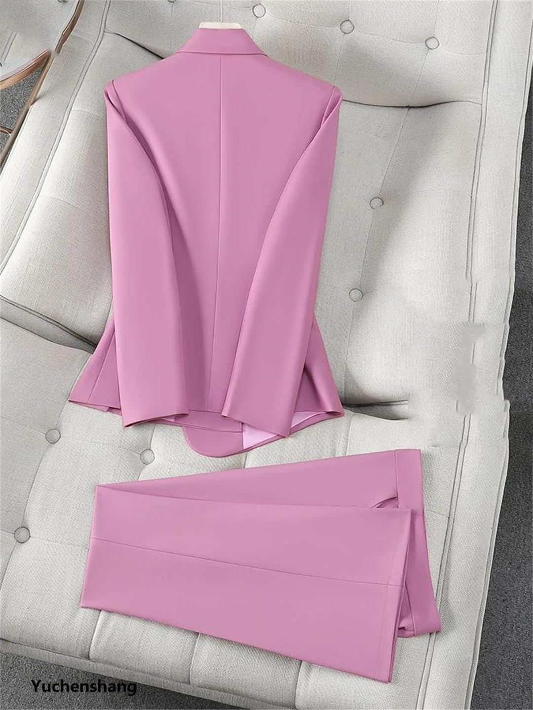 Conjunto de 2 piezas de pantalón elegante para mujer, blazer y pantalones de ajuste a medida, ropa formal para oficina y negocios