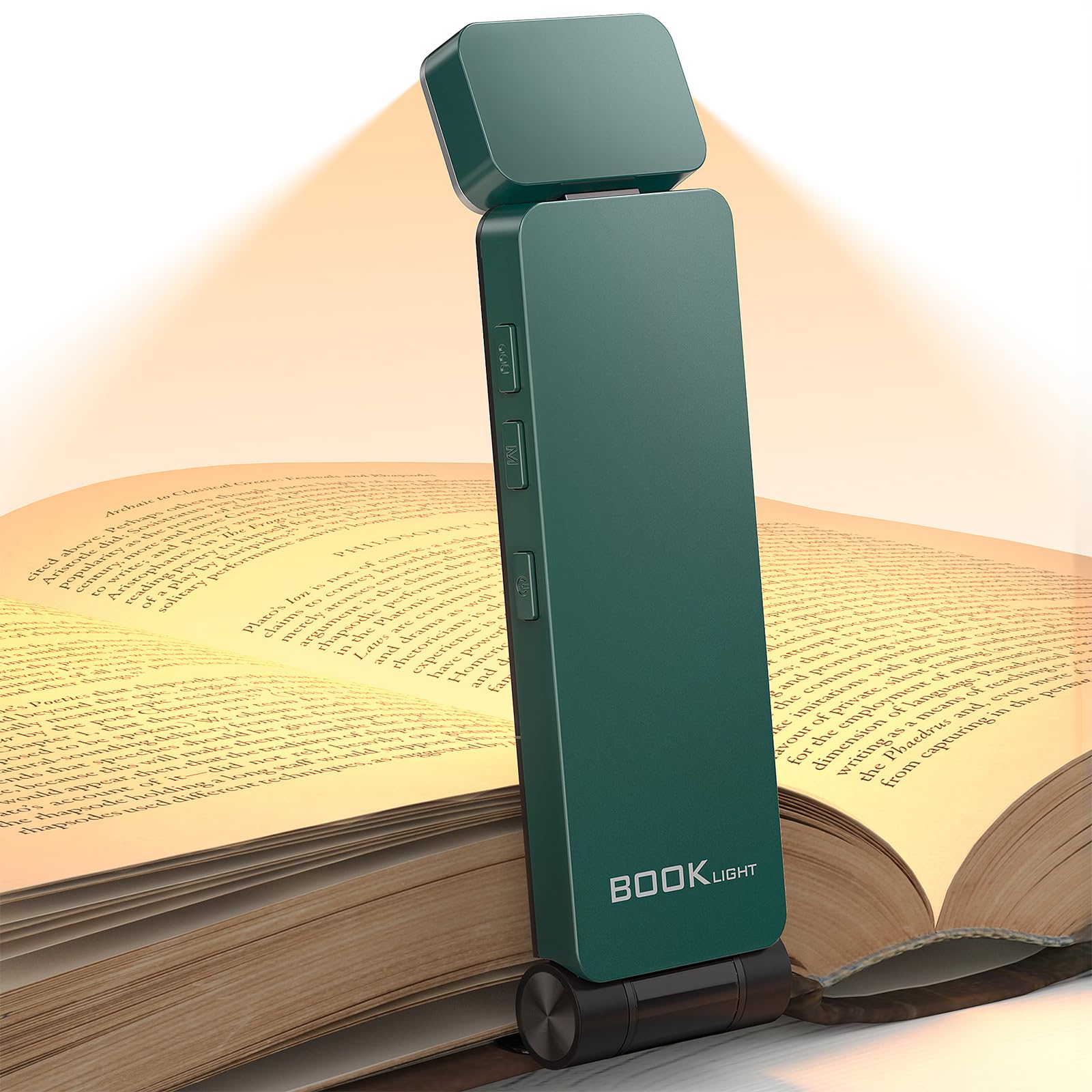 maxtachi Leselampe Buch Klemme, Leselampe Bett mit 3 Farben & Stufenlosem Dimmen, 500mAh USB Wiederaufladbare Buchlampe für Nachtlesen, Mini LED Leselicht für Buchliebhaber, Kinder