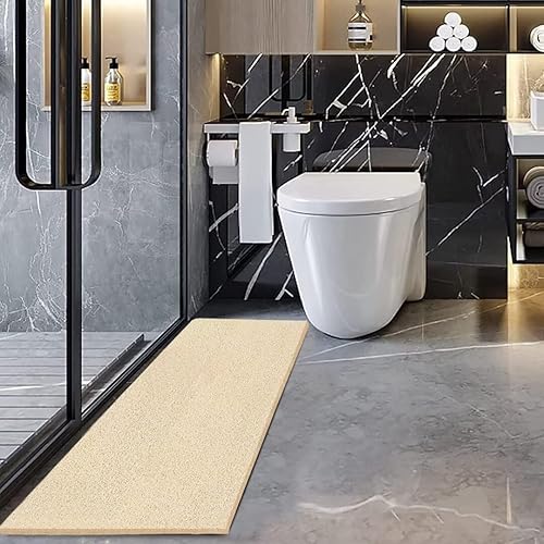 Miniatura 5 de Tapetes de ducha extra grandes antideslizantes, 17.1 x 59 pulgadas, tapetes de baño de lufa de PVC, tapetes de lufa para ducha y baño, secado