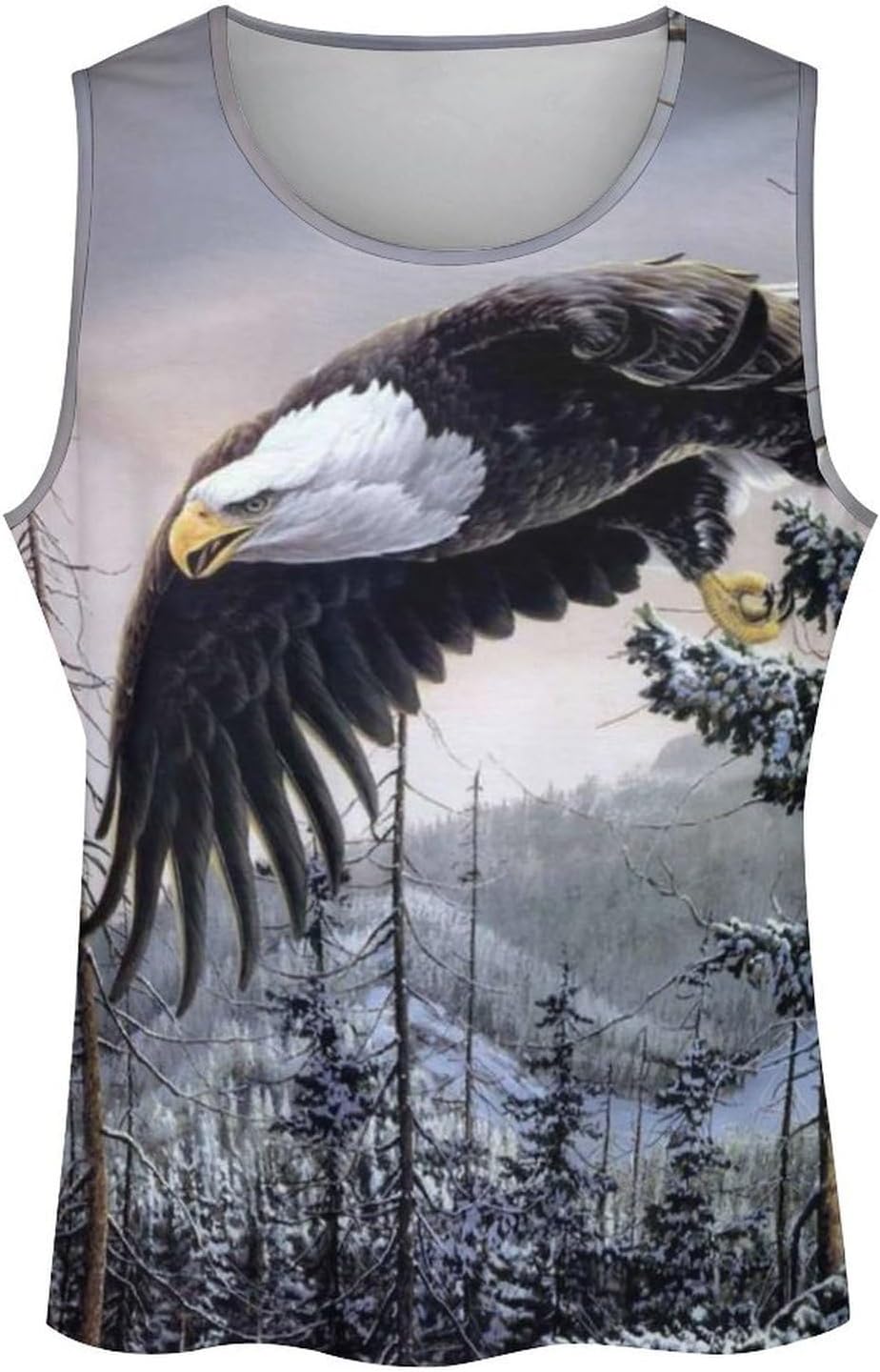 Bald Ea-gles Mens Tank Tops Sleeveless Muscle Shirts Beach Casual Gym Shirt Vest Tee Tops