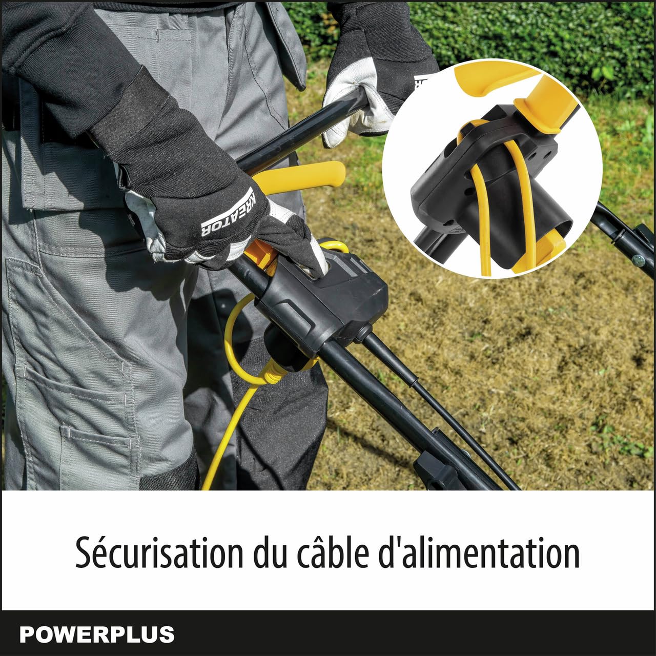 Powerplus Scarificateur Gazon Électrique POWXG75130-1300 W et Largeur de Coupe de 320 mm, 2-en-1 Aérateur et Scarificateur