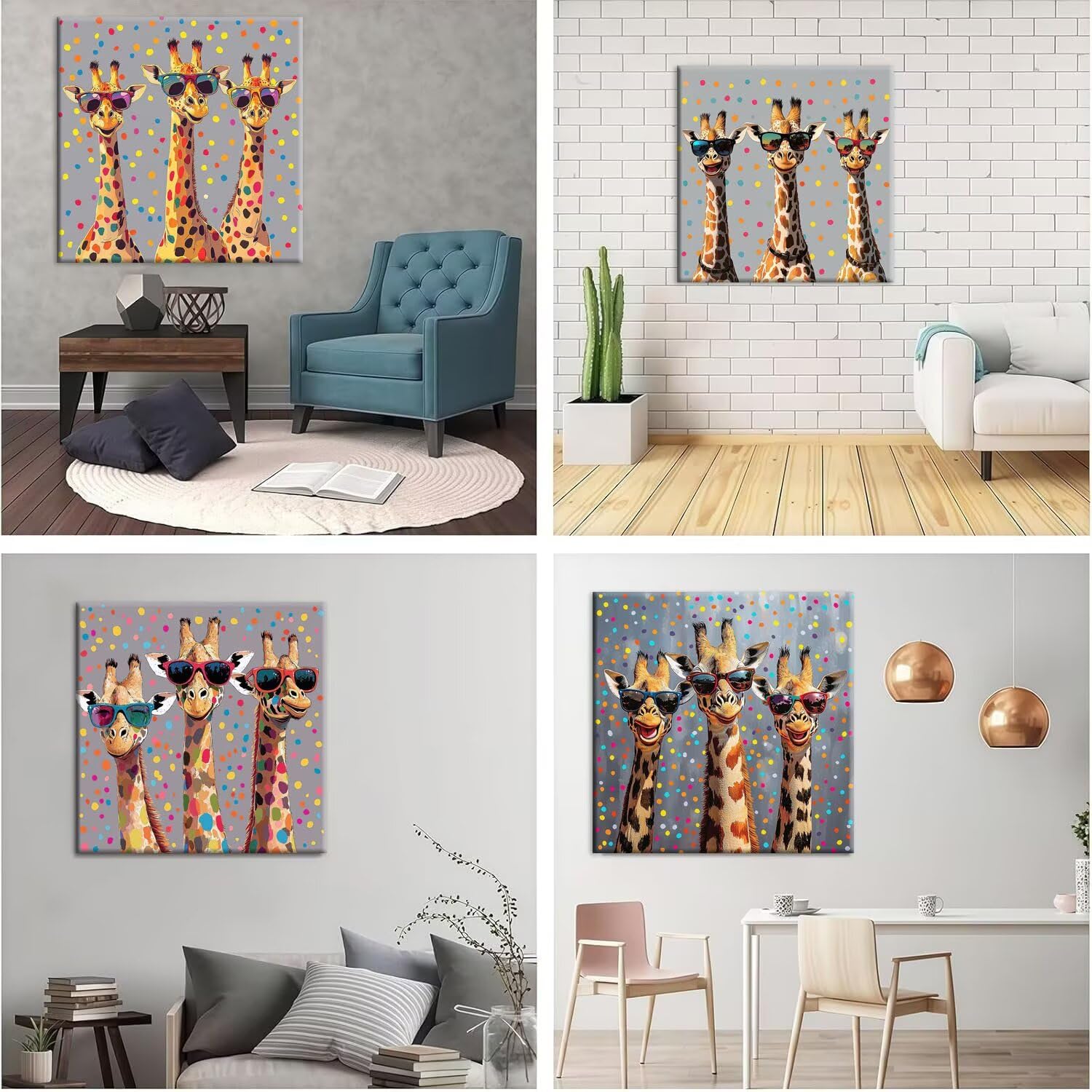 Jirafa Diamond Painting, 5D Kits de Pintura de Diamantes 35x35cm G-953
