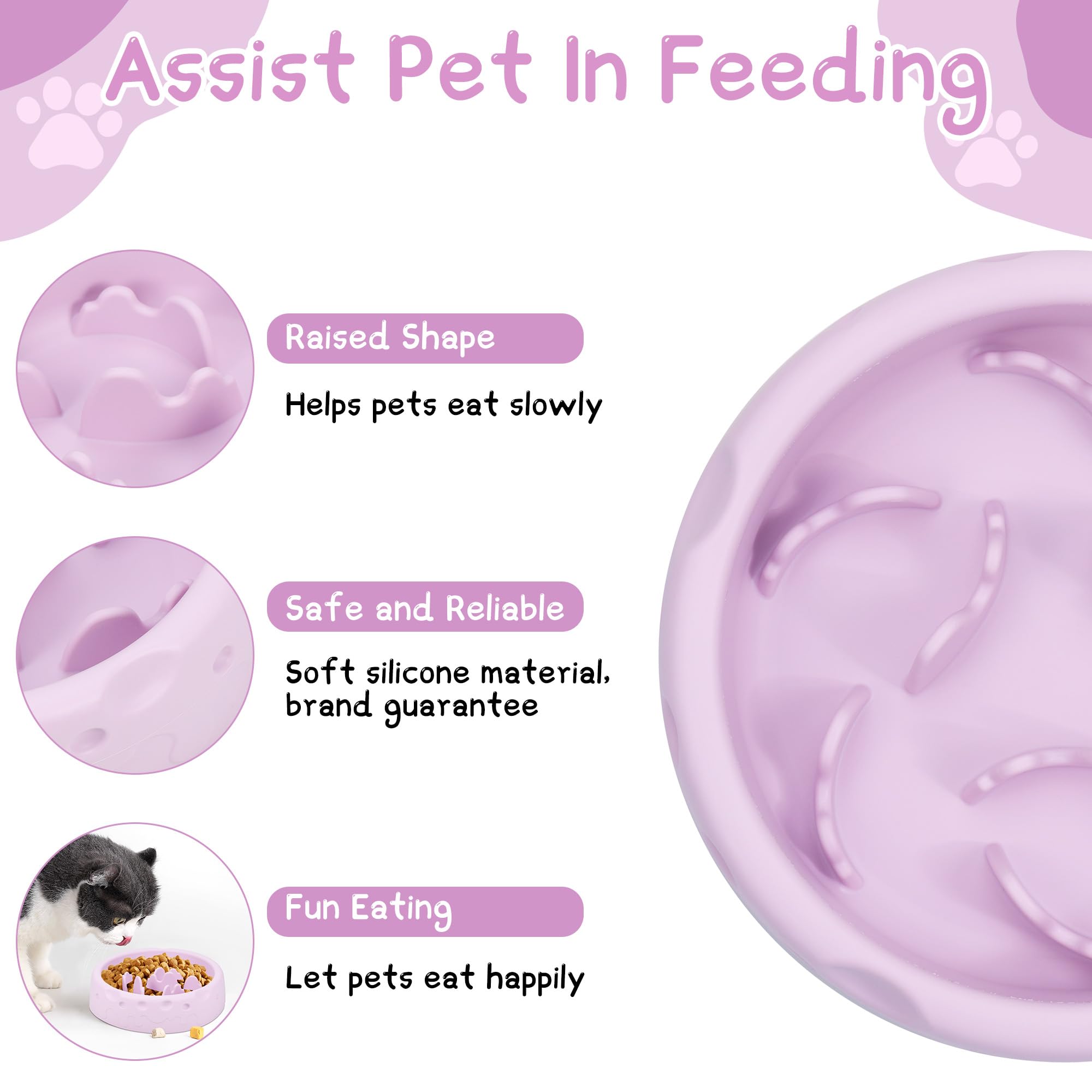 TranRantic Slow Feeder Dog Bowl, Slow Eating Dog Bowl with Non-Slip Suction Base and Spiral Maze Design - Image 4