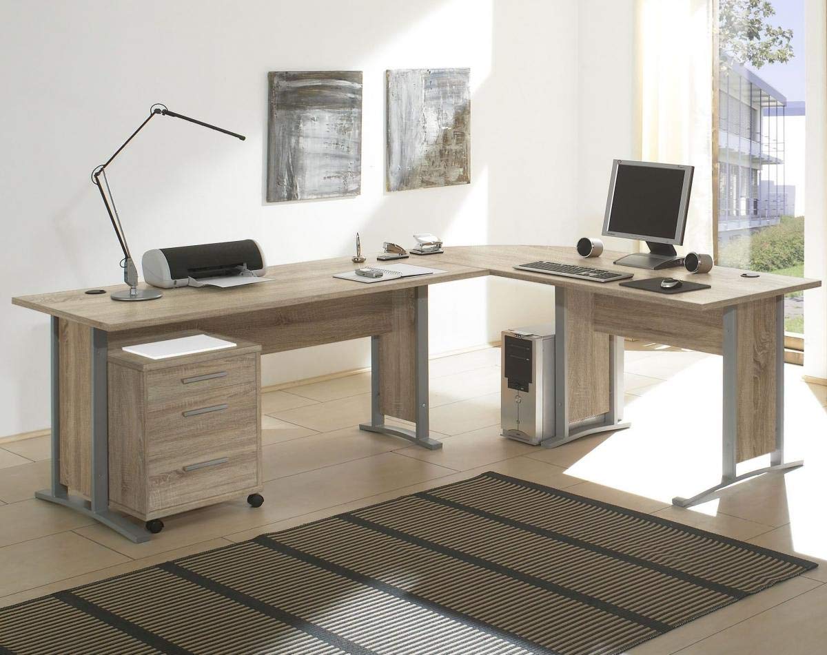 Office Line 5 TLG Büroset Schreibtischwinkel Eiche Sonoma