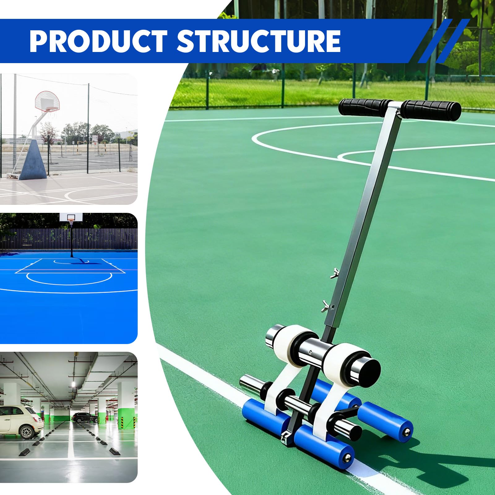 Nastro adesivo per marcatura, manuale per pavimenti, applicatore per pittura Lane Marking Sports Storage Areas Draw Iines and Circles