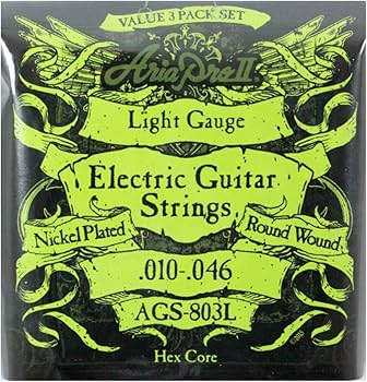 Amazon.co.jp: AriaProII アリアプロツー エレキギター弦 3セット