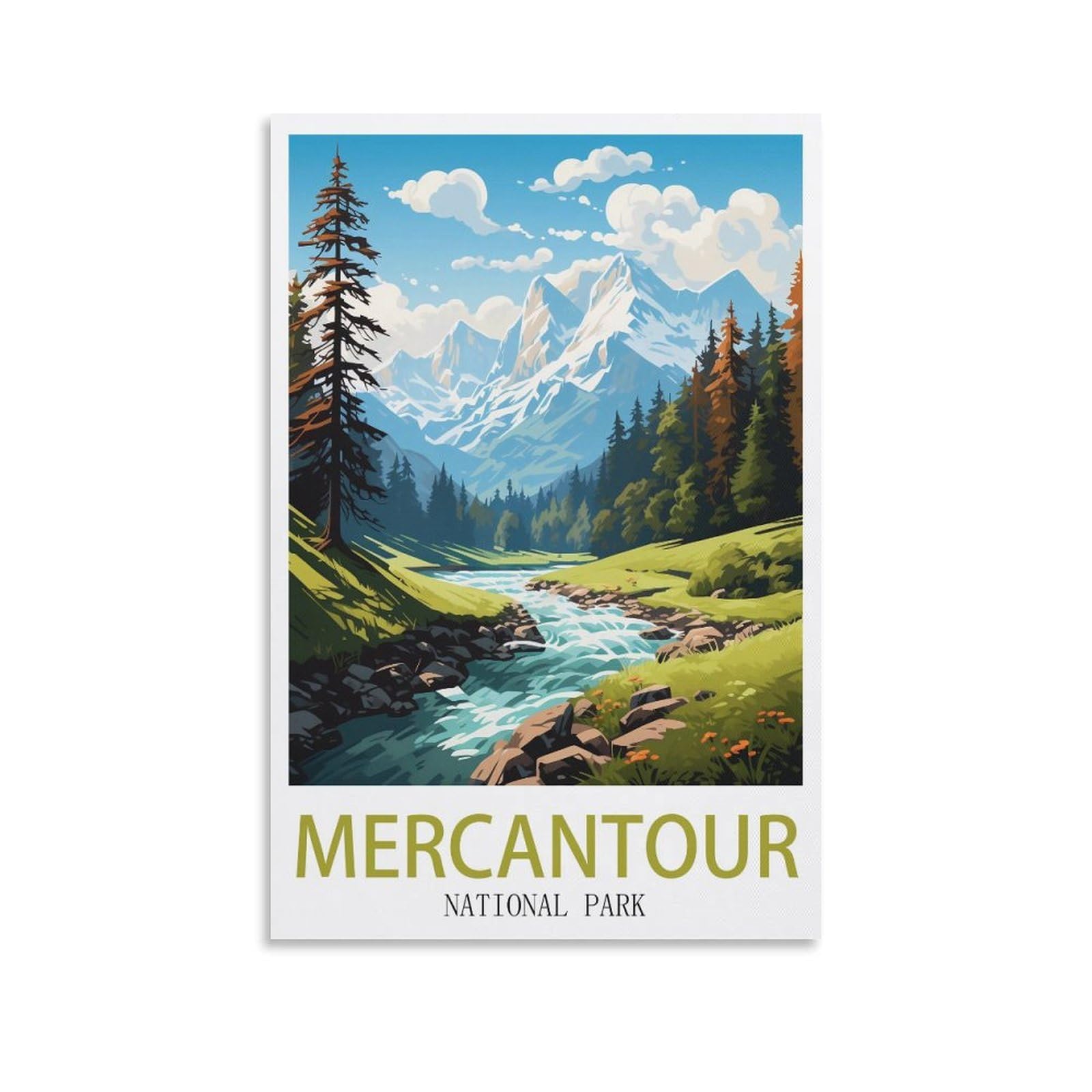 EZMLFA DIY Diamond Painting,Mercantour National Park 5D Landscape Diamond Painting Kits for Adult, Gem Art Crystal Art Kits for Adults, for Home Wall 30x40cm