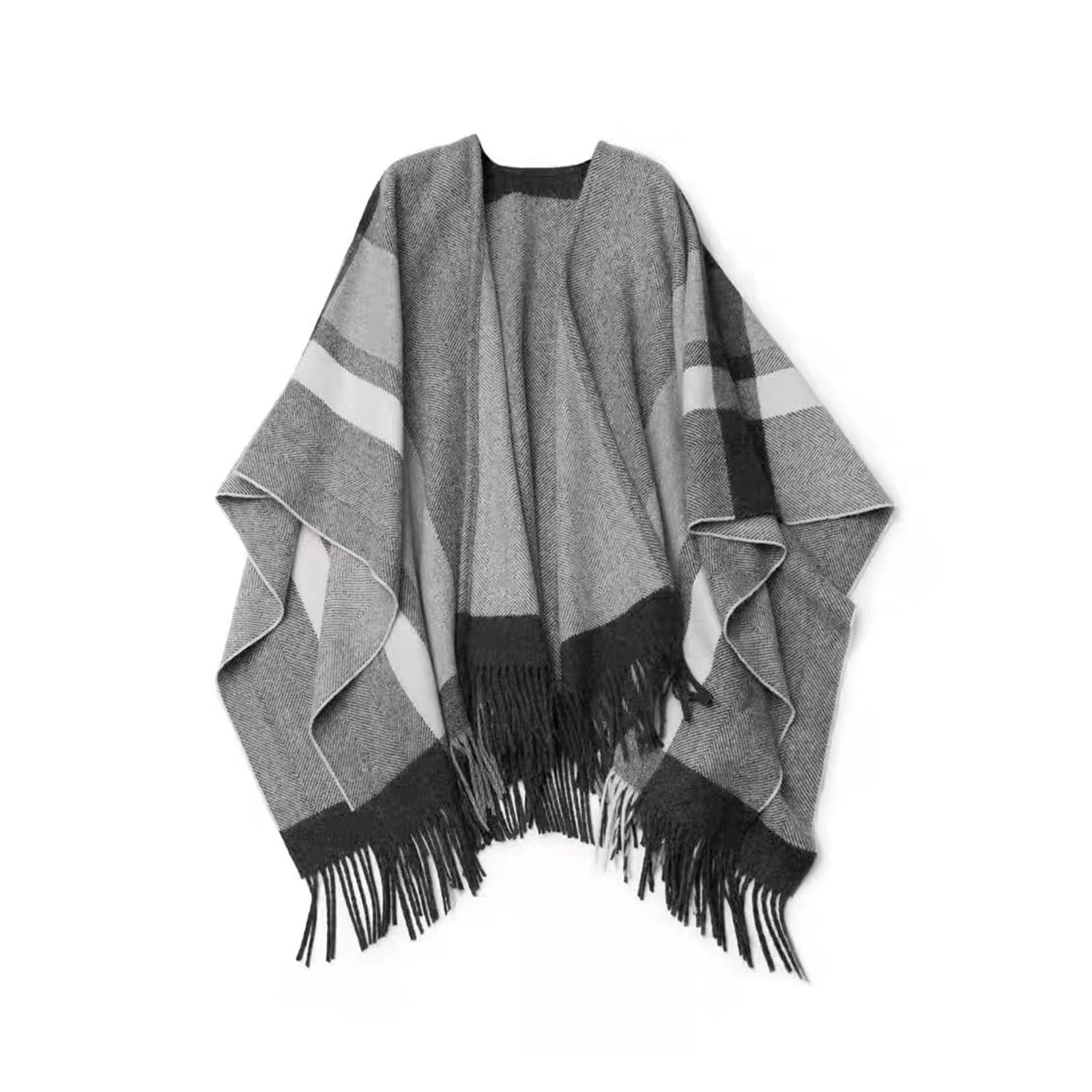 Capa exterior de lana for mujer, talla grande, chal grueso for otoño e invierno Chal para Oficina
