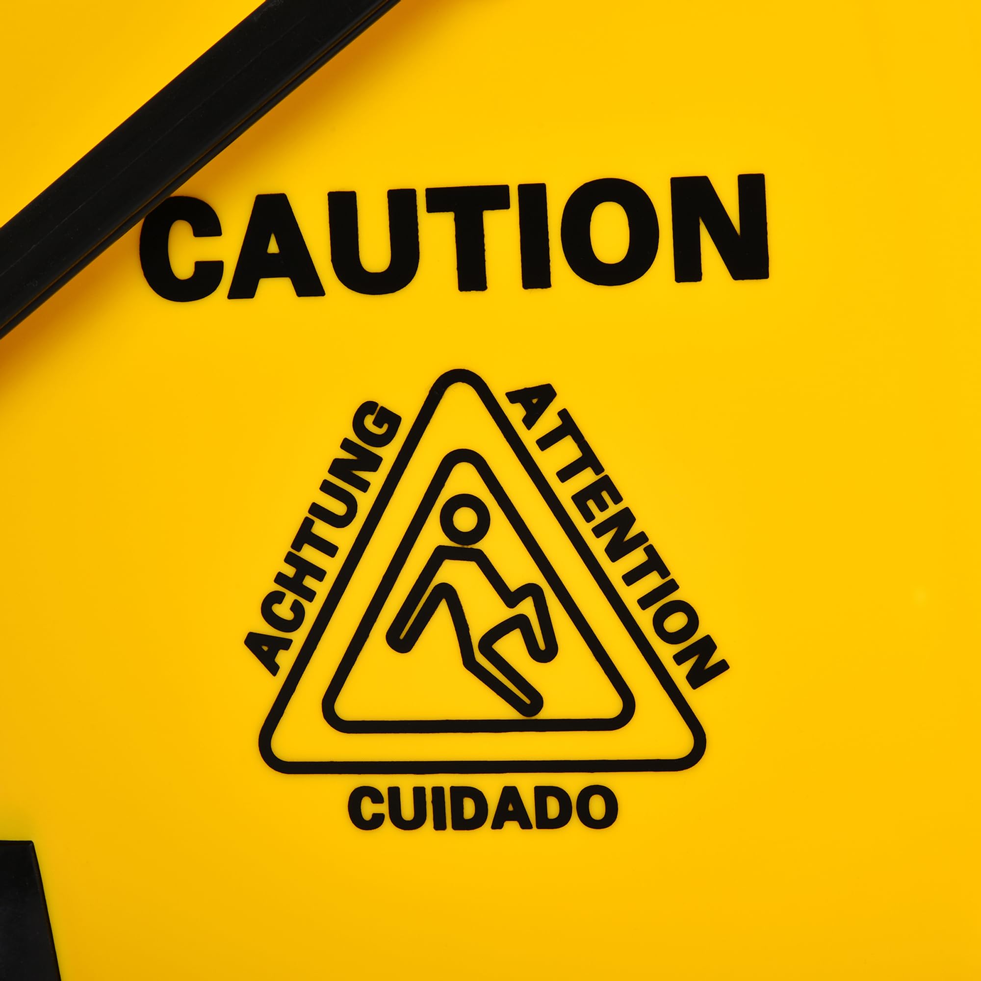 HOMCOM - Carro de limpieza, carrito de limpieza profesional con cubo, capacidad de 26L con escurridor, carro de mantenimiento, 44 x 36 x 90 cm, amarillo