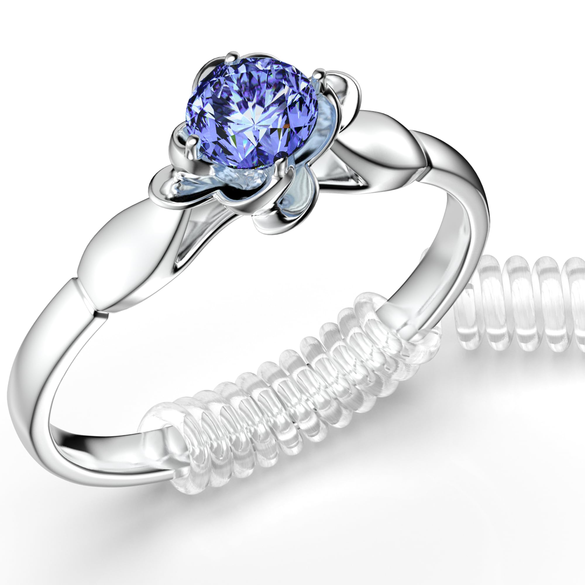 Ring Size Adjuster,16 Pack of Invisible Silicone Guards in 4 Sizes for Loose Rings, Adjustable Spiral Tighteners Resizer for Men and Women