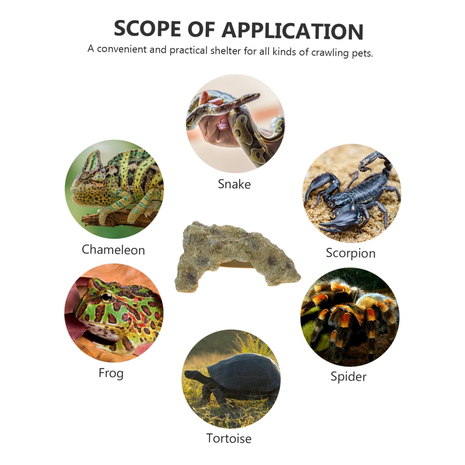 POPETPOP Terrario Decorativo para Reptiles Refugio para Tortugas Cueva para Lagartos y Escondite para Animales Accesorio De Hábitat Natural para Decorar Acuarios y Terrarios