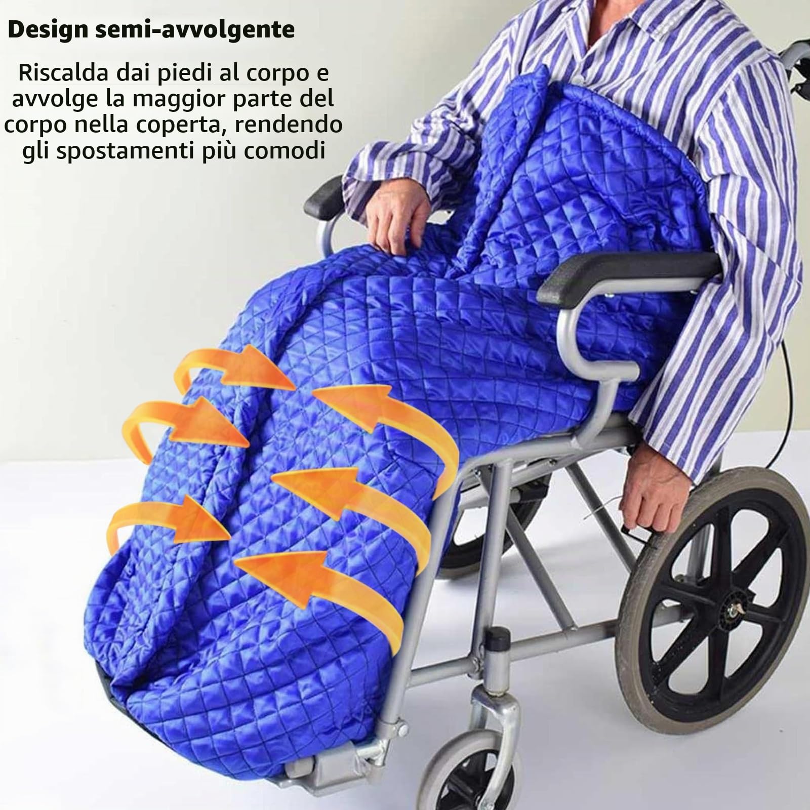 Coperta Gambe per Sedia a Rotelle Termica Antivento, Sacco per Sedia a Rotelle Invernale Coprigambe per Utenti Adulti, Coperta Universale in Peluche Ispessita per Persone su Sedia a Rotelle