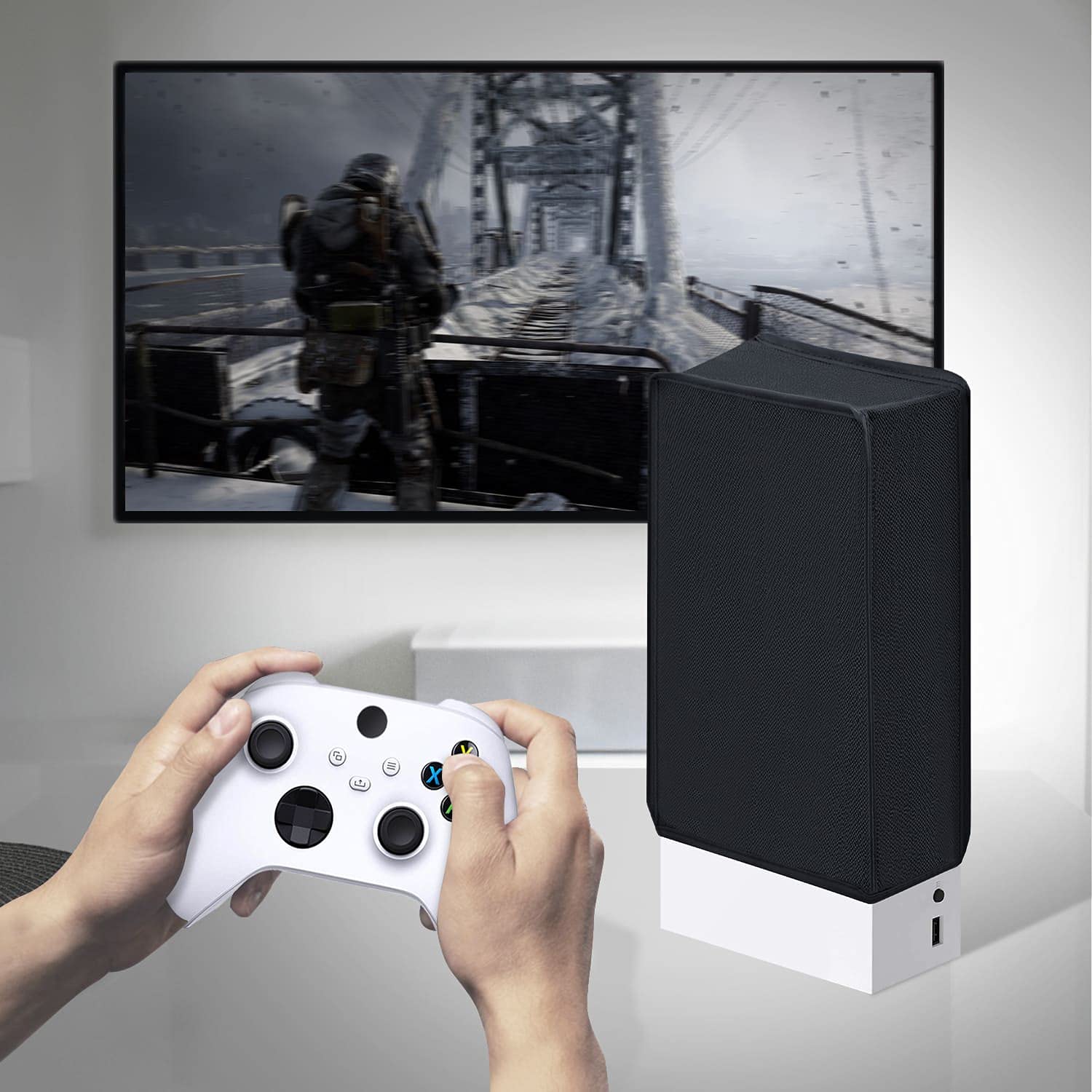 Mcbazel Custodia antipolvere per Xbox Series S - Nero, Nero