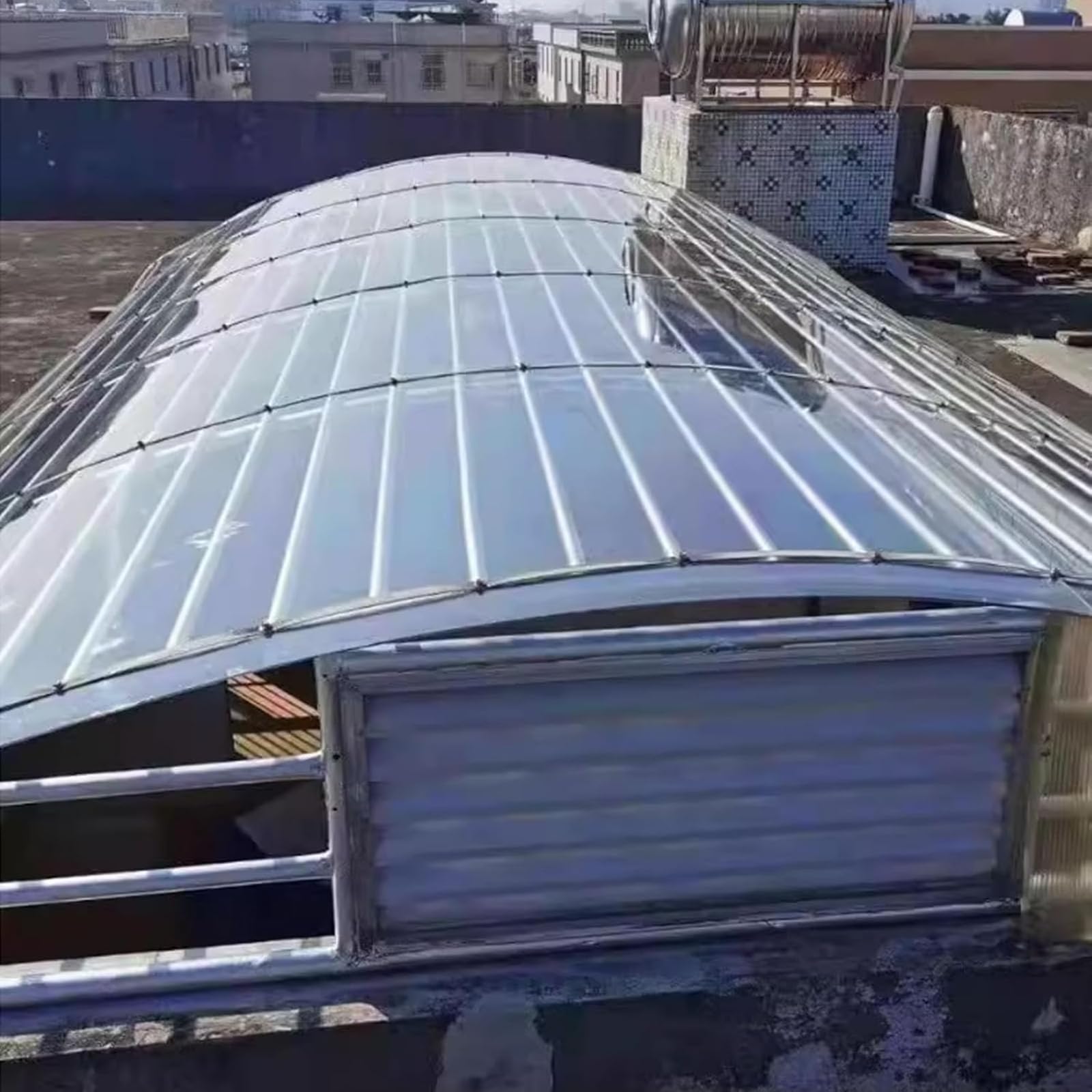 Placas de Invernadero Lámina de Policarbonato Transparentes Planchas de Cubiertas,Paneles de Techo,Tejadillo de Protección contra Sol y Lluvia,Marquesinas Exterior para Jardín (1m x 5m)