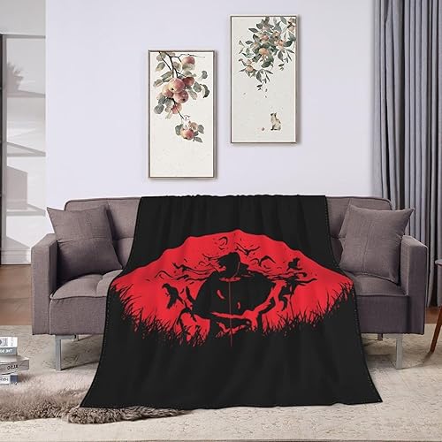 Miniatura 8 de Itachi - Manta de franela súper suave de anime, cómoda y ligera, manta de forro polar para sala de estar, sofá y dormitorio, 50 x 40 pulgadas