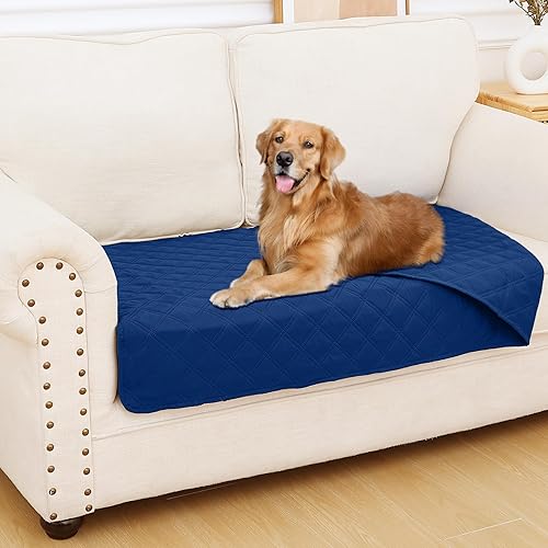 Miniatura 157 de Smiry Funda impermeable para cama de mascota, suave y lavable, para cama, sofá, reversible, perros pequeños, medianos, grandes, gatos, diseño